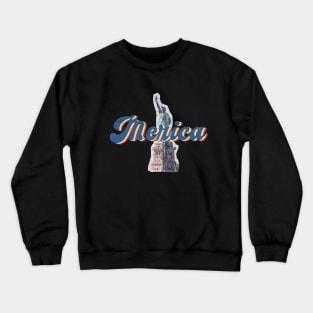 new york city Vintage Merica  Statue of Liberty  Retro Crewneck Sweatshirt